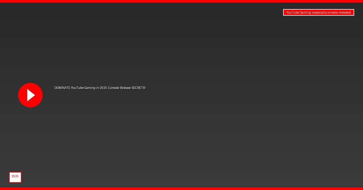 DOMINATE YouTube Gaming in 2025: Console Release SECRETS!